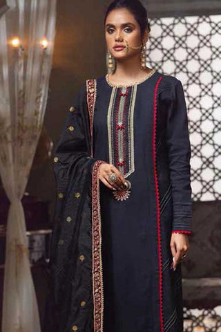 Gul Ahmed 3PC Embroidered Khaddar Suit MJ-22085 Winter Collection 2022