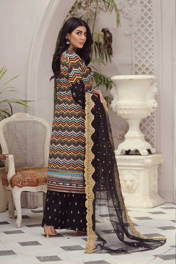 Picture of Lakhany - SG 5015 Summer Gold Embroidered Collection - Available at Raja Sahib