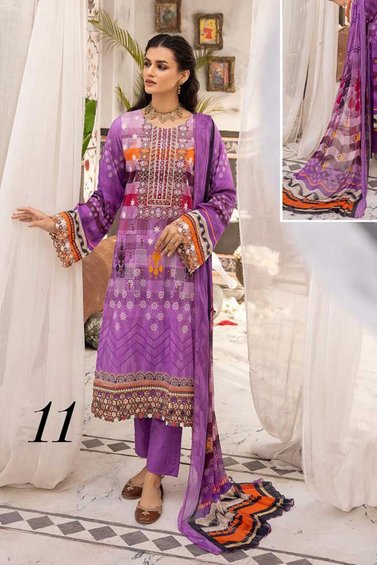 Picture of Shaista - Design 11 Haram Embroidered Lawn Collection - Available at Raja Sahib