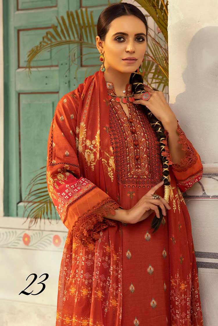 Picture of Shaista - Design 23 Mehwish Embroidered Lawn Collection - Available at Raja Sahib