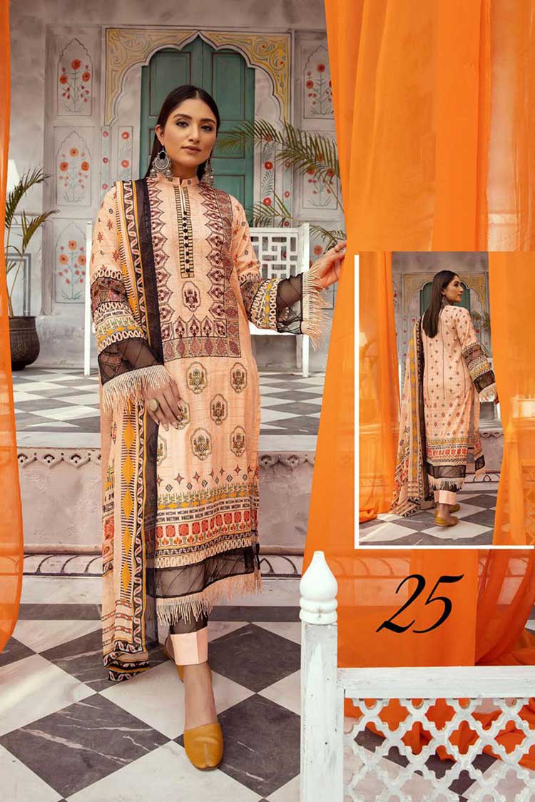 Picture of Shaista - Design 25 Mehwish Embroidered Lawn Collection - Available at Raja Sahib