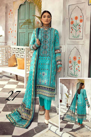 Design 27 Mehwish Embroidered Lawn Collection