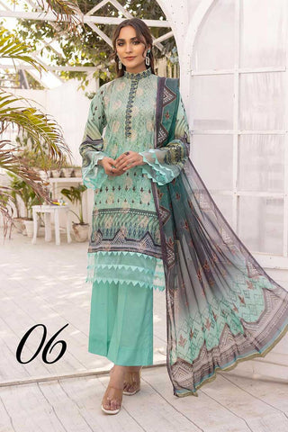 Design 06 Zarkis Exclusive Sequence Chikankari Lawn Collection Vol 8