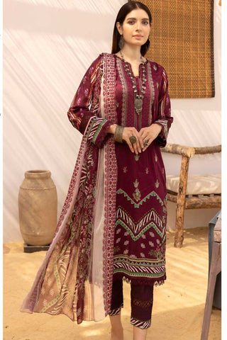 JH 348 Bahar Embroidered Digital Printed Lawn Collection