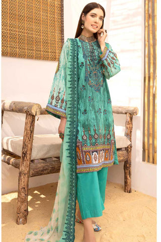 JH 353 Bahar Embroidered Digital Printed Lawn Collection