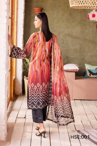 HSE 001 Hooriya Embroidred Lawn Collection