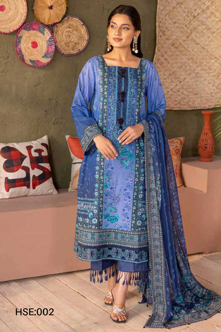 HSE 002 Hooriya Embroidred Lawn Collection