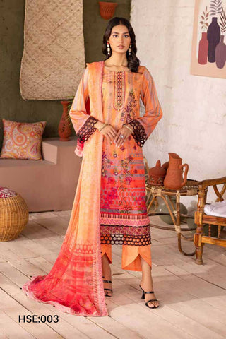 HSE 003 Hooriya Embroidred Lawn Collection