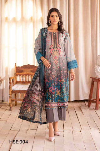 HSE 004 Hooriya Embroidred Lawn Collection