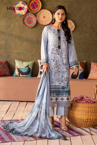 HSE 006 Hooriya Embroidred Lawn Collection