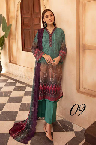 Picture of Riaz Arts - Design 09 Zarkis Printed Lawn Collection Vol 10 - Available at Raja Sahib