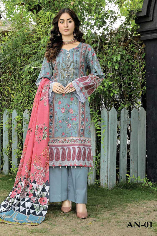 Picture of Qalamkar - AN 01 Aangan Prints Summer Collection Vol 2 - Available at Raja Sahib