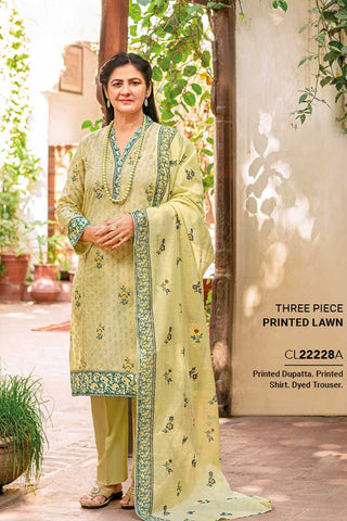 3 PC Printed Lawn Suit CL22228A Mother Collection