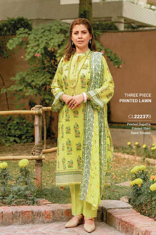 3 PC Printed Lawn Suit CL22237B Mother Collection