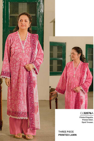 3 PC Printed Lawn Suit CL32076A Mother Collection