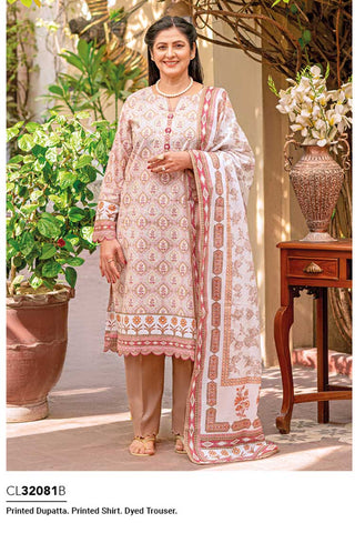 3 PC Printed Lawn Suit CL32081B Mother Collection