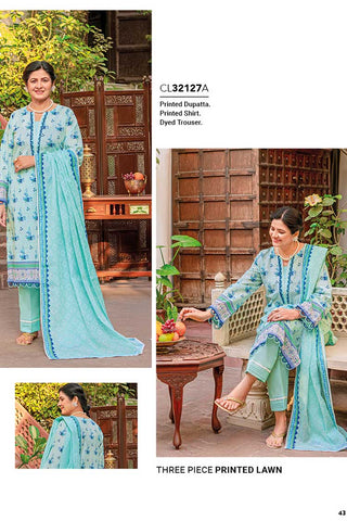 3 PC Printed Lawn Suit CL32127A Mother Collection