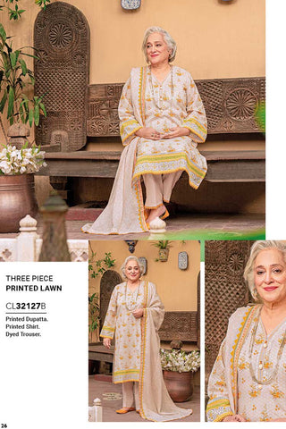 3 PC Printed Lawn Suit CL32127B Mother Collection