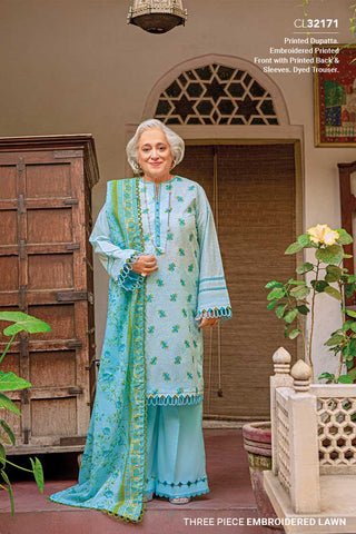 3 PC Embroidered Lawn Suit CL32171 Mother Collection