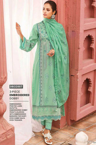 3 PC Embroidered Lawn Suit DB32007 Summer Essential Lawn Collection