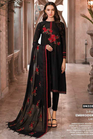 3 PC Embroidered Lawn Suit DN32024 Summer Essential Lawn Collection