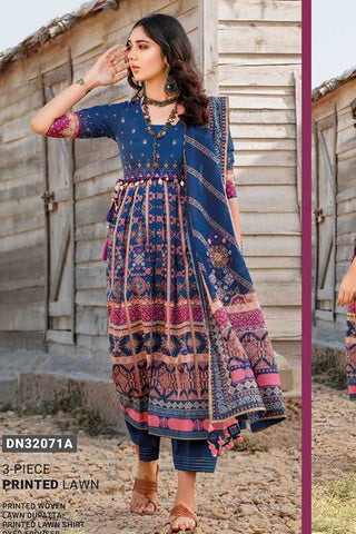 3 PC Printed Lawn Suit DN32071A Summer Essential Lawn Collection