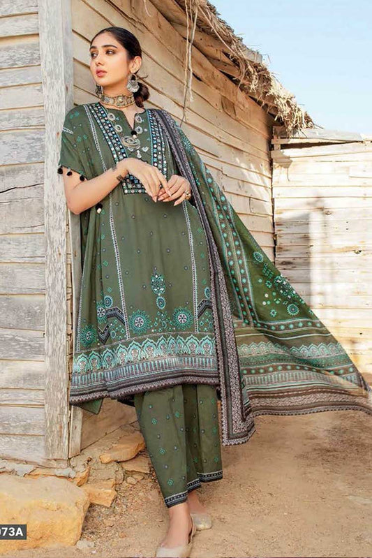 Picture of Gul Ahmed - 3 PC Embroidered Lawn Suit DN32073A Summer Essential Lawn Collection - Available at Raja Sahib