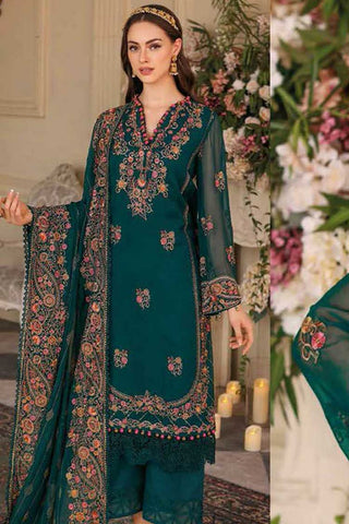 3 PC Embroidered Chiffon Suit LE32007 Summer Premium Lawn Collection