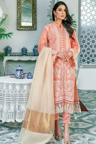 3 PC Embroidered Lawn Suit MJ32031 Summer Premium Lawn Collection