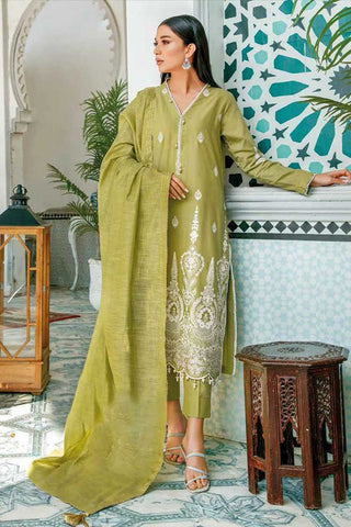 3 PC Embroidered Lawn Suit MJ32040 Summer Premium Lawn Collection