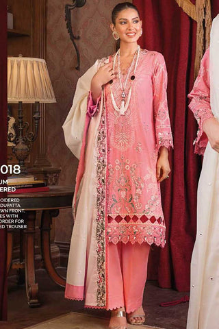 3 PC Embroidered Lawn Suit PM32018 Summer Premium Lawn Collection