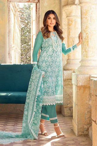 3 PC Embroidered Lawn Suit PM32060 Summer Premium Lawn Collection