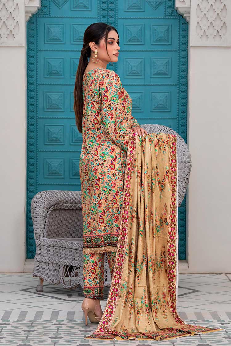 Picture of Qalamkar - AN 03 AangAN Prints Fall Winter Linen Collection Vol 2 - Available at Raja Sahib