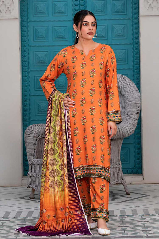 Picture of Qalamkar - AN 05 AangAN Prints Fall Winter Linen Collection Vol 2 - Available at Raja Sahib