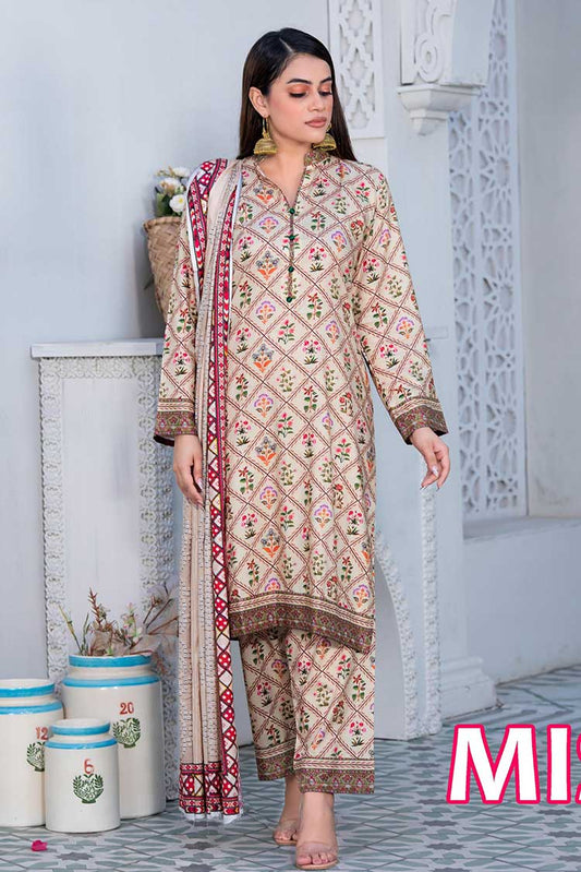 Picture of Qalamkar - AN 09 AangAN Prints Fall Winter Linen Collection Vol 2 - Available at Raja Sahib