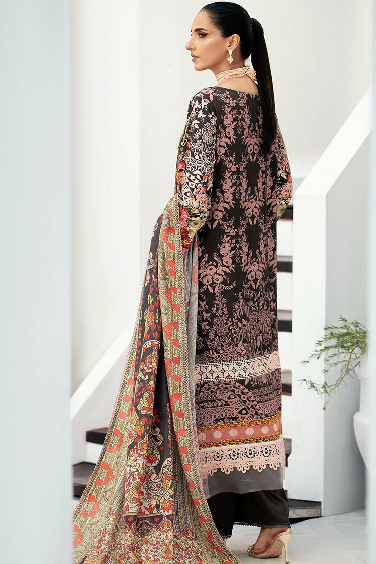 Picture of Lala - LW 0027 Blossom Embroidered Slub Linen Collection - Available at Raja Sahib