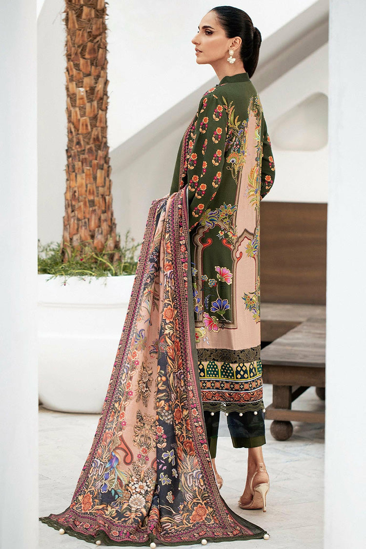 Picture of Lala - LW 0031 Blossom Embroidered Slub Linen Collection - Available at Raja Sahib