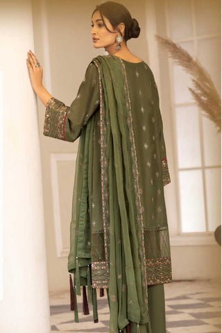 Aayra - 08 Arabian Green Swiss Lawn Collection