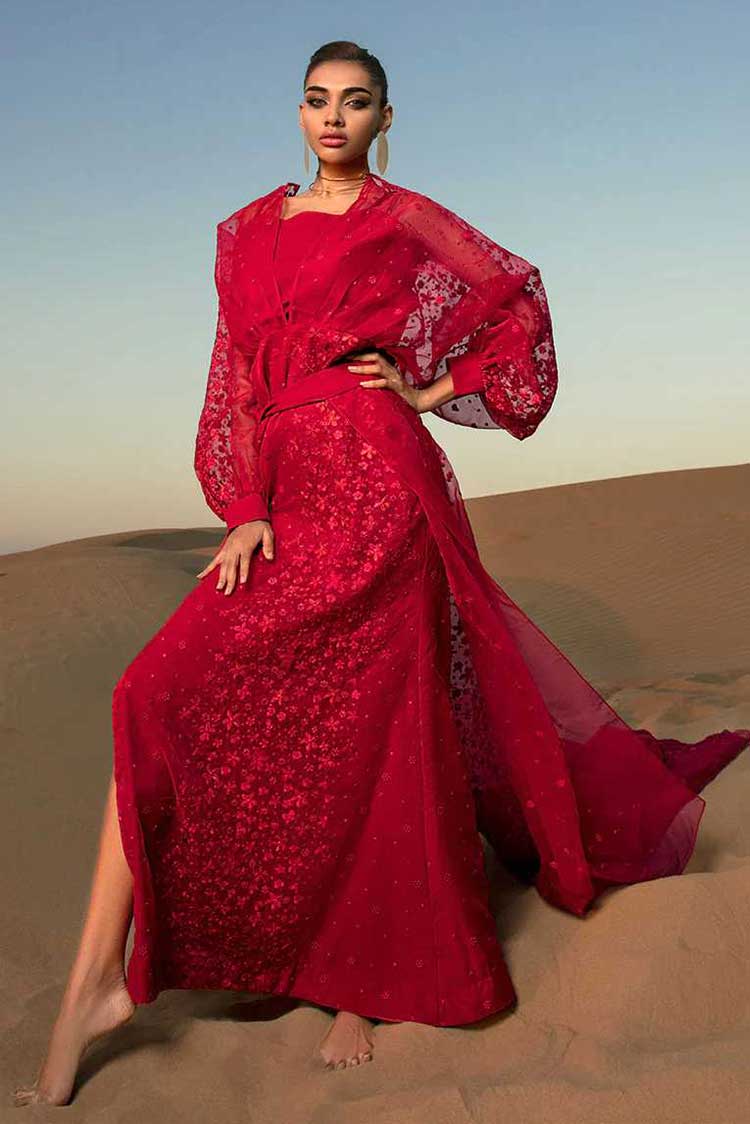 Picture of Rang Rasiya - 09 Scarlet Premium Embroidered Lawn Collection - Available at Raja Sahib