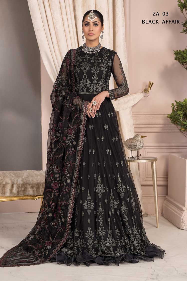 Picture of Zarif - ZA 03 Black Affair Afreen Luxury Formals - Available at Raja Sahib