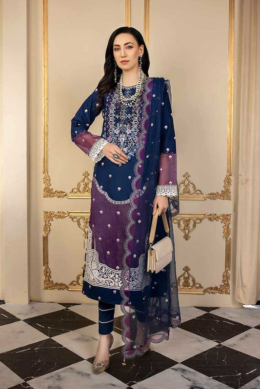 Picture of Meem - 06 Midnight Sky Anaya Luxury Lawn Collection - Available at Raja Sahib