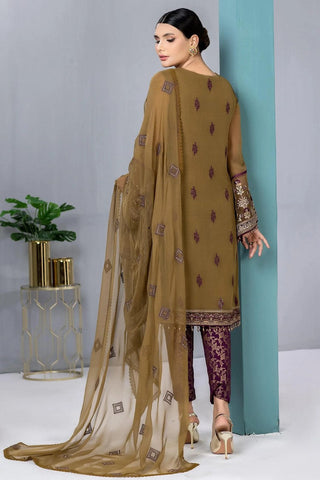 Flossie - K 1302 Rose Gold Kuch Khas Embroidered Chiffon Collection Vol 13