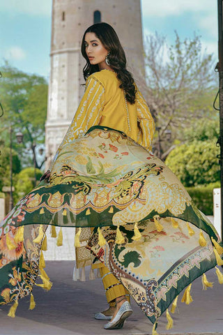 D 01 Canary Mustard Bahar e Nau Luxury Eid Lawn Collection