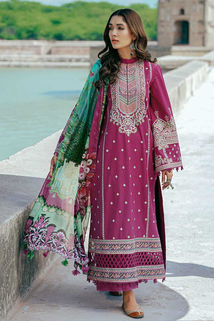 Picture of Aayra - D 04 Fandango Magenta Bahar e Nau Luxury Eid Lawn Collection - Available at Raja Sahib