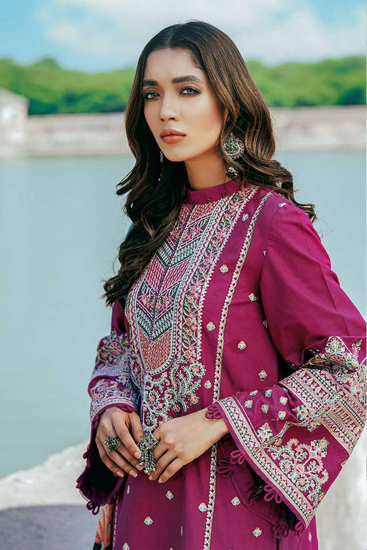 Picture of Aayra - D 04 Fandango Magenta Bahar e Nau Luxury Eid Lawn Collection - Available at Raja Sahib