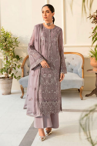 S 1210 Violet Ice Safeera Luxury Chiffon Collection Vol 12