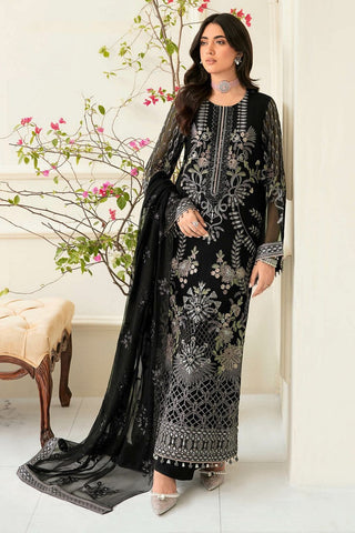 S 1202 Obsidian Safeera Luxury Chiffon Collection Vol 12