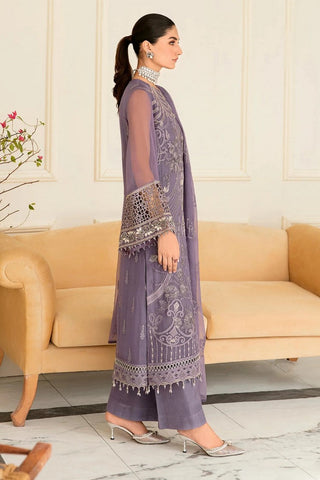 S 1204 Periwinkle Safeera Luxury Chiffon Collection Vol 12