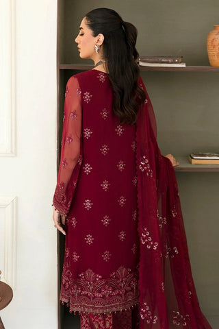 S 1205 Apple Red Safeera Luxury Chiffon Collection Vol 12