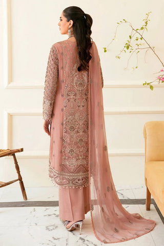 S 1208 Shell Pink Safeera Luxury Chiffon Collection Vol 12